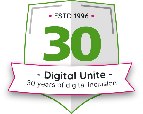 icon depicting 30 years of Digital Unite